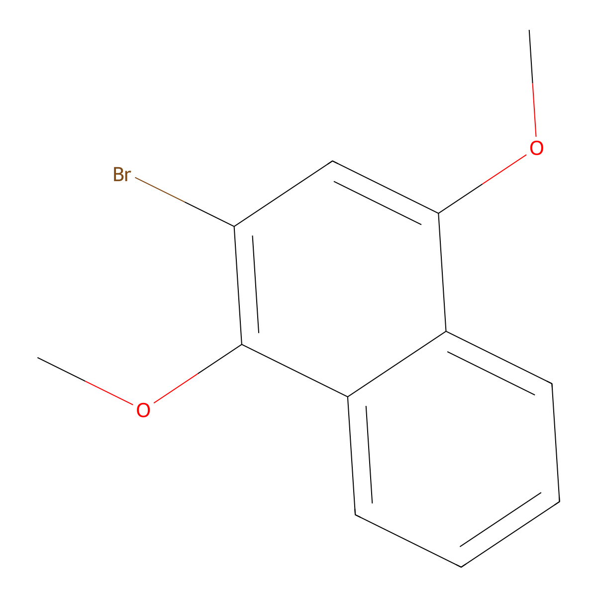 2-Bromo-1,4-dimethoxynaphthalene molecular structure, CAS 64648-81-3
