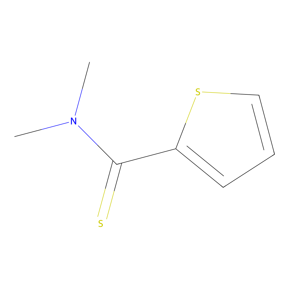 N,N-dimethylthiophene-2-carbothioamide molecular structure, CAS 64649-19-0