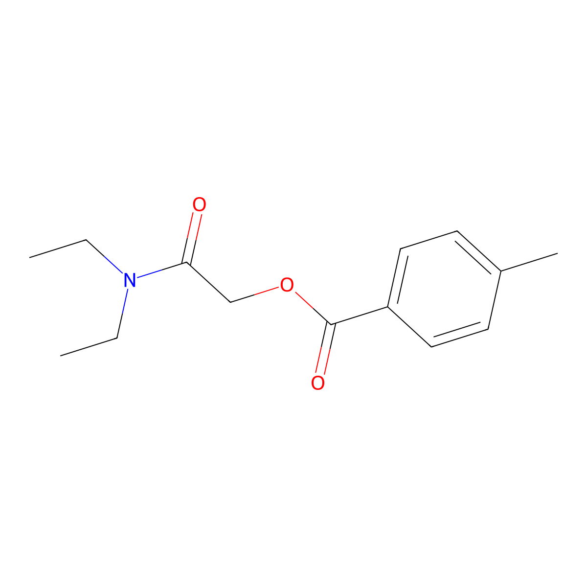 2-(Diethylamino)-2-oxoethyl 4-methylbenzoate molecular structure, CAS 64649-66-7