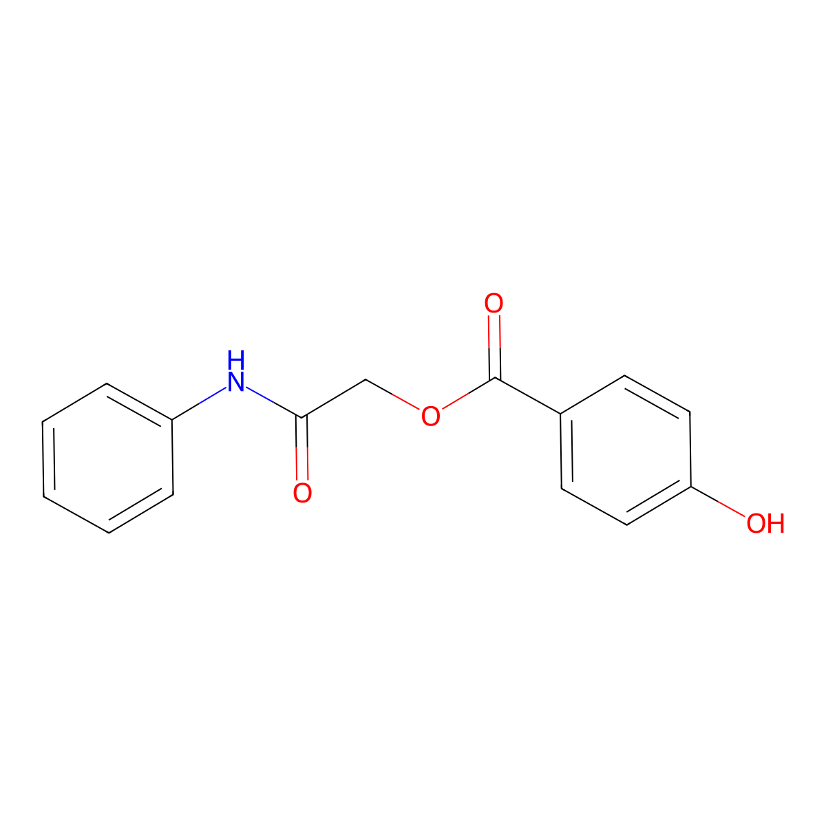 2-Oxo-2-(phenylamino)ethyl 4-hydroxybenzoate molecular structure, CAS 64649-76-9