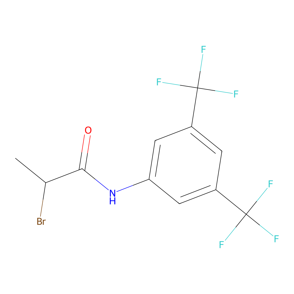 N-[3,5-bis(trifluoromethyl)phenyl]-2-bromopropanamide molecular structure, CAS 646497-42-9