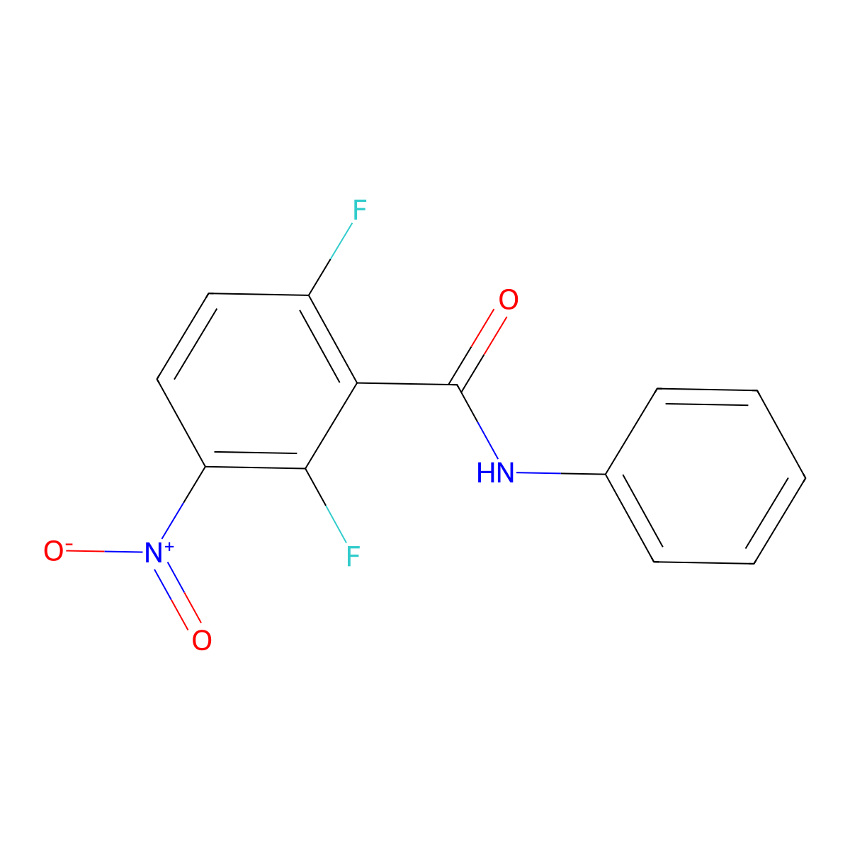 2,6-difluoro-3-nitro-N-phenylbenzamide molecular structure, CAS 646497-60-1