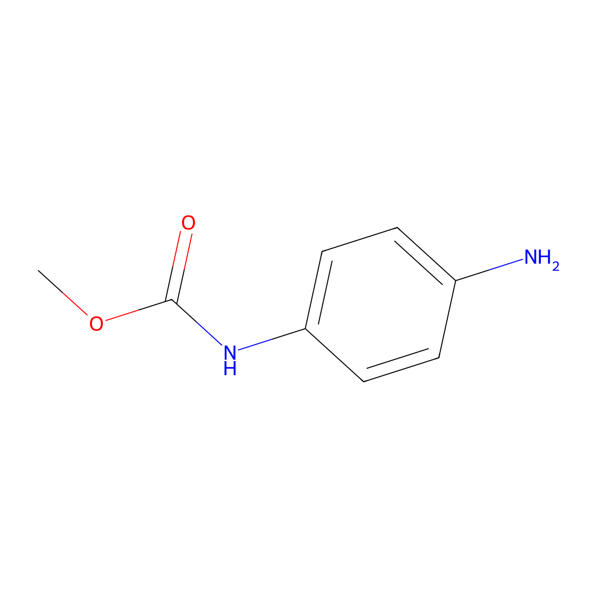 Methyl p-aminophenylcarbamate molecular structure, CAS 6465-03-8