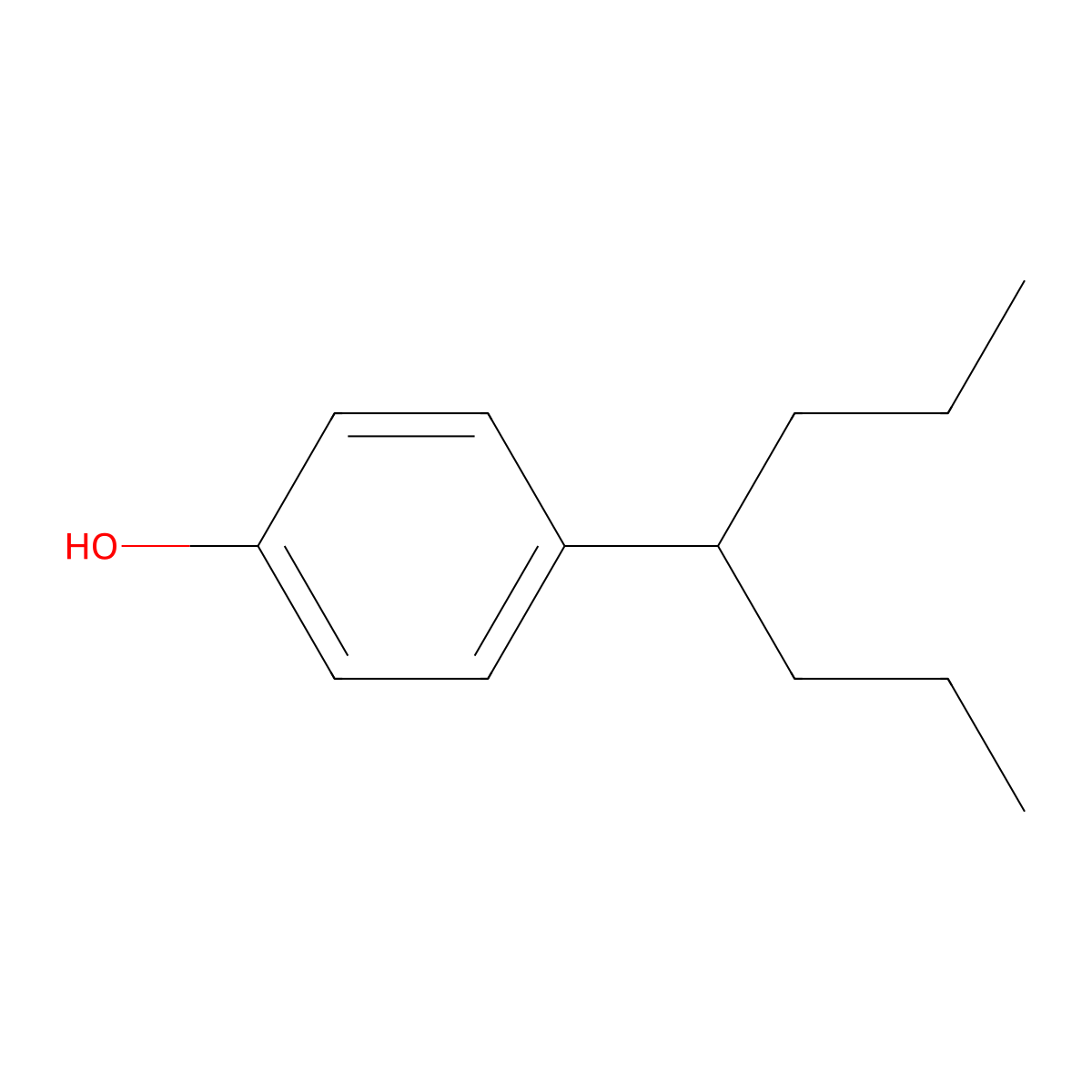 4-(Heptan-4-yl)phenol molecular structure, CAS 6465-71-0