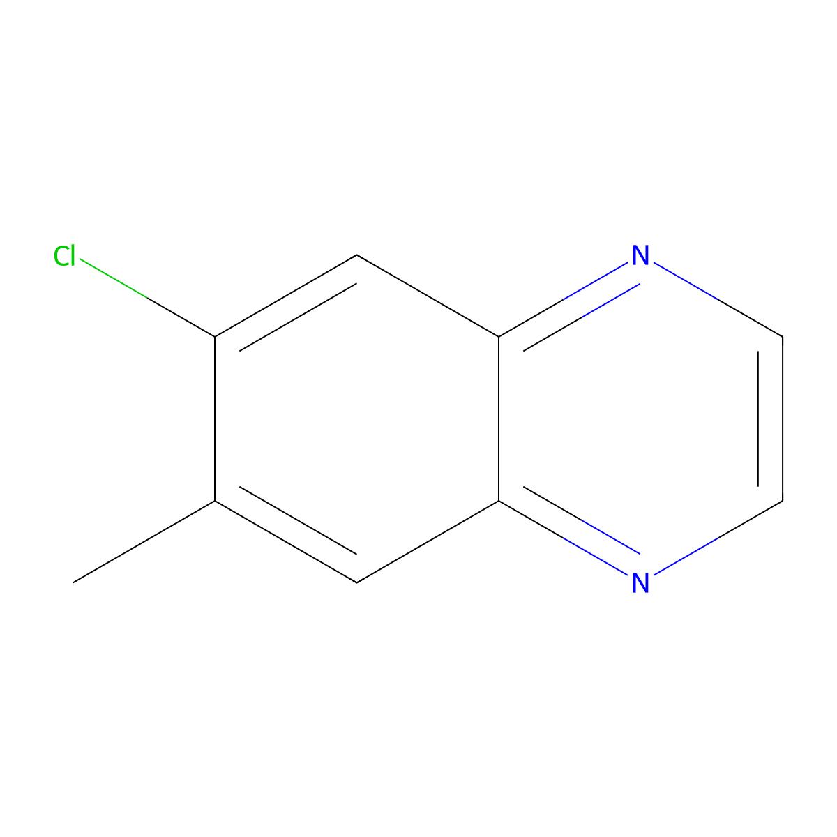 6-Chloro-7-methylquinoxaline molecular structure, CAS 646504-79-2