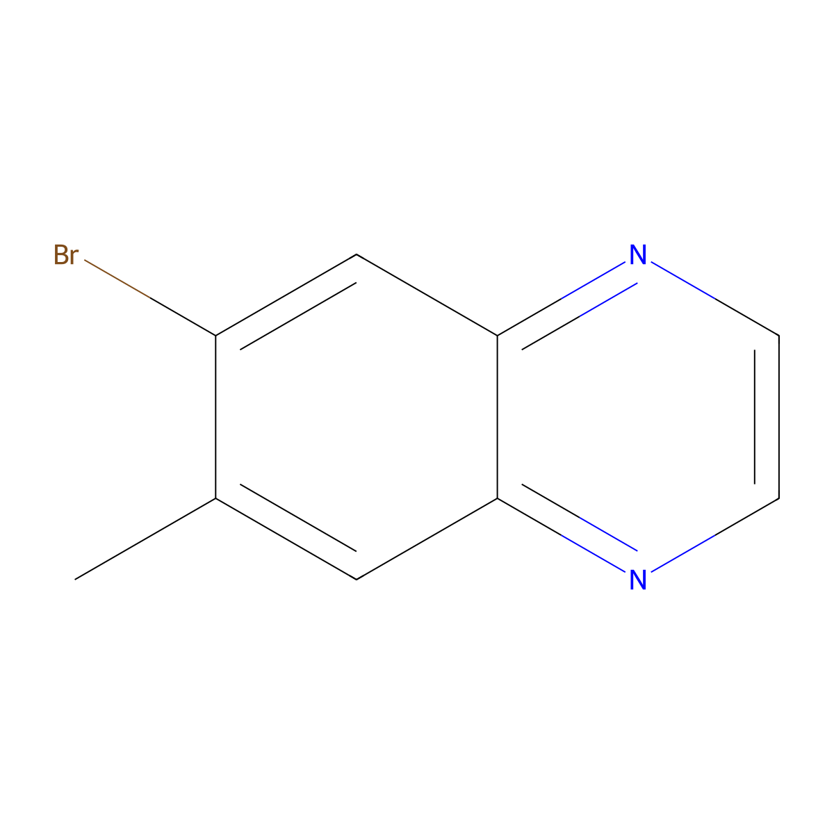6-Bromo-7-methylquinoxaline molecular structure, CAS 646504-80-5