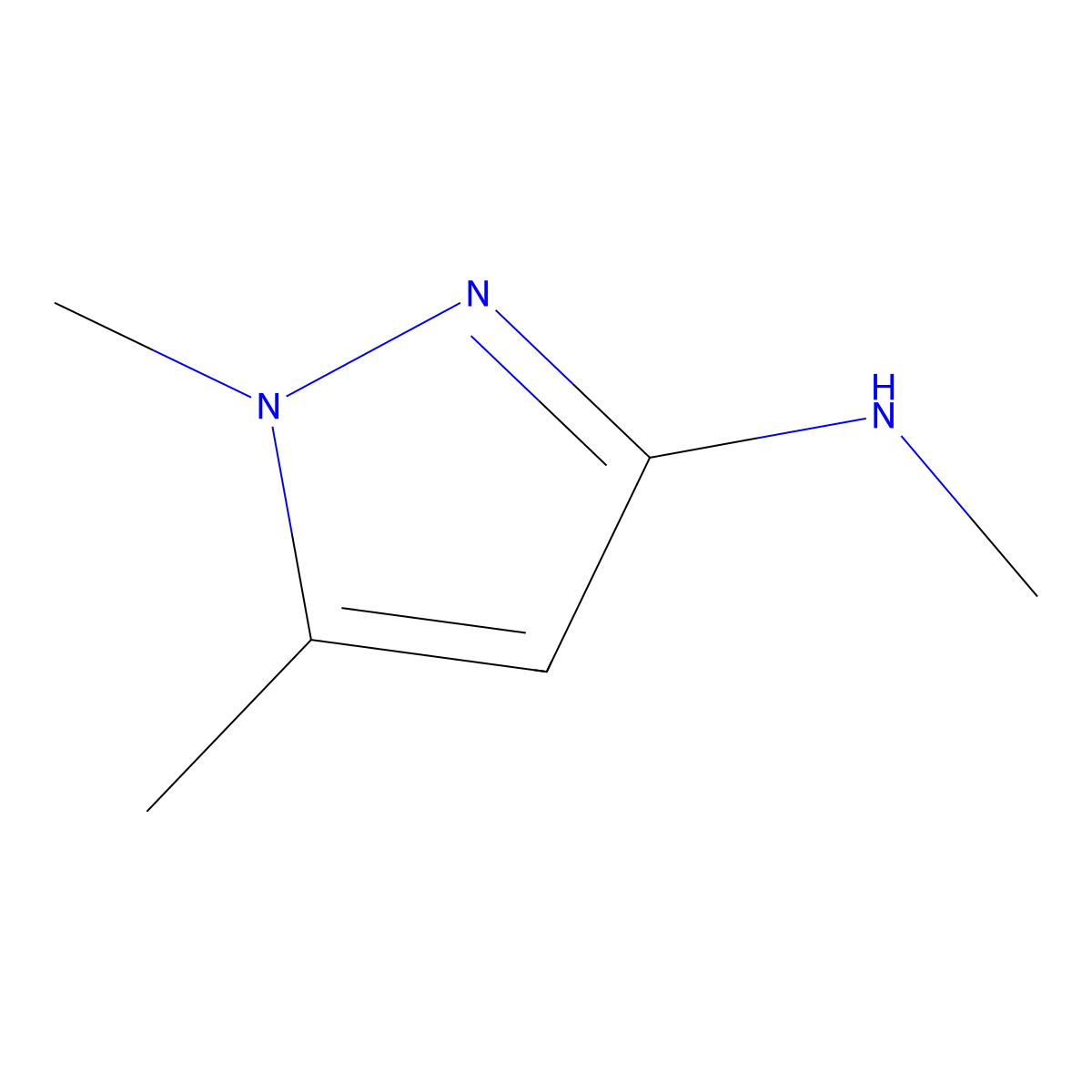 N,1,5-Trimethyl-1H-pyrazol-3-amine molecular structure, CAS 646506-40-3
