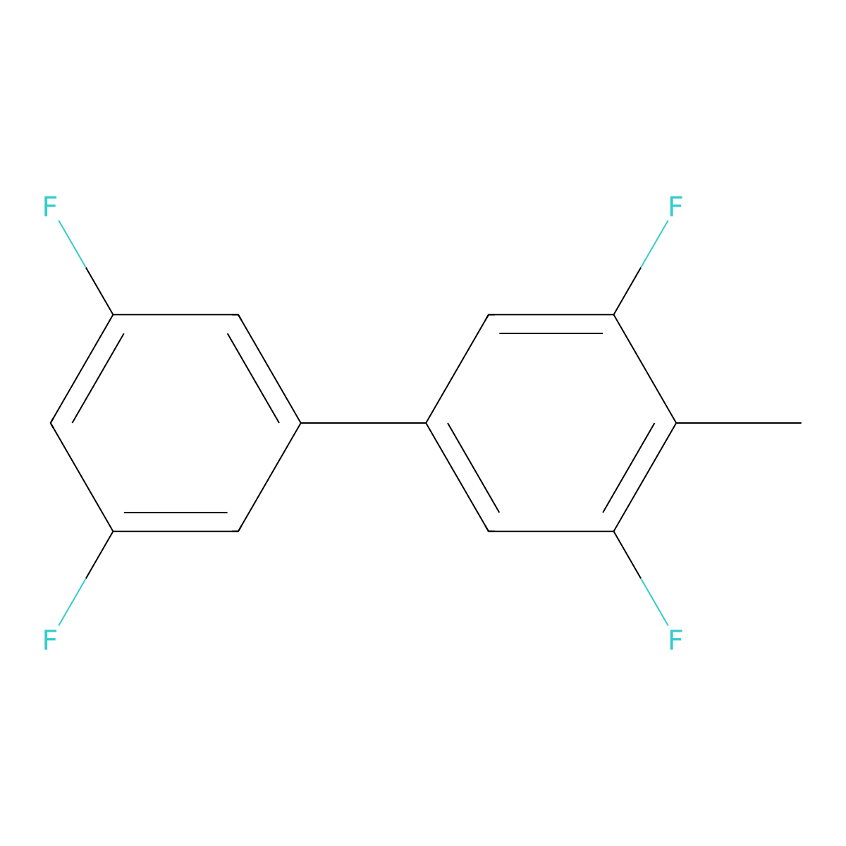 3,3',5,5'-Tetrafluoro-4-methyl-1,1'-biphenyl molecular structure, CAS 646507-87-1