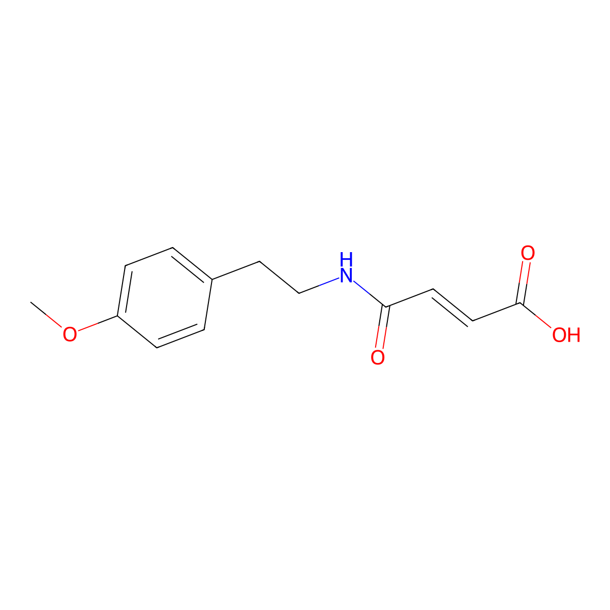 2-Butenoic acid, 4-[[2-(4-methoxyphenyl)ethyl]amino]-4-oxo-, (2Z)- molecular structure, CAS 646509-02-6