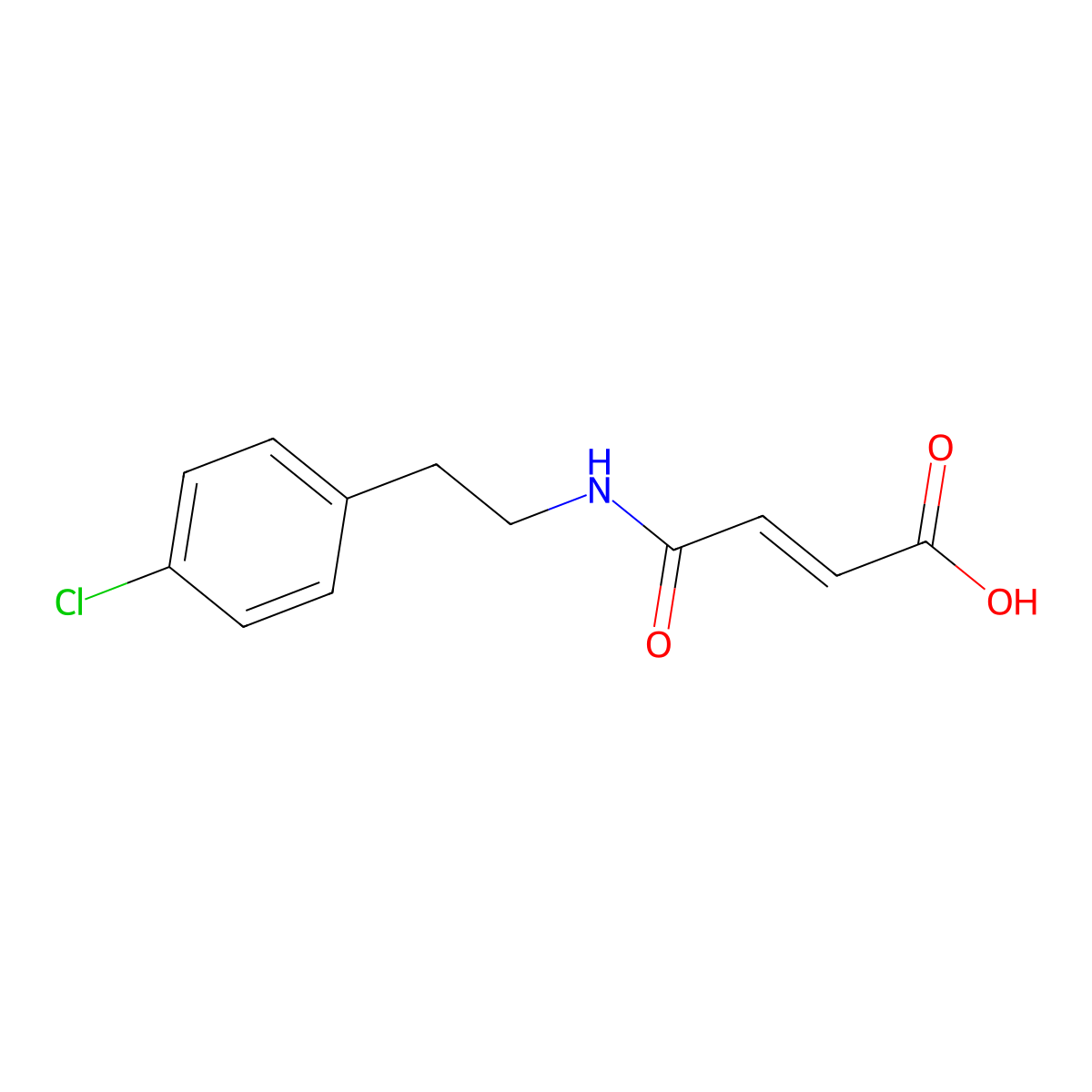 4-[2-(4-Chlorophenyl)ethylamino]-4-oxobut-2-enoic acid molecular structure, CAS 646509-07-1