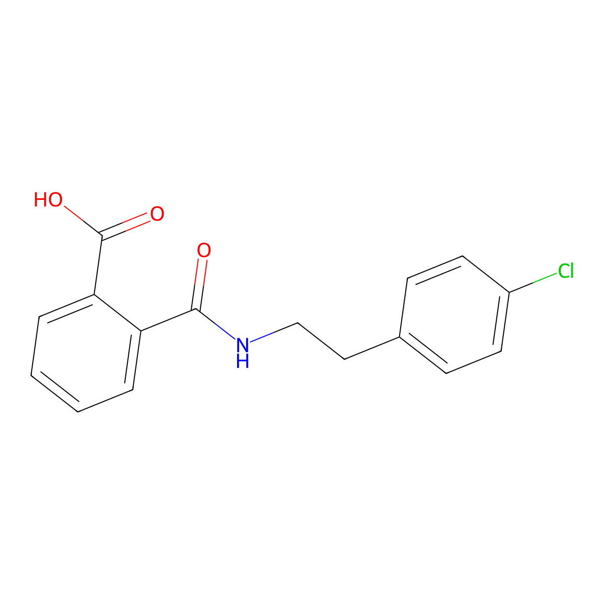 2-[2-(4-chlorophenyl)ethylcarbamoyl]benzoic Acid molecular structure, CAS 646509-08-2