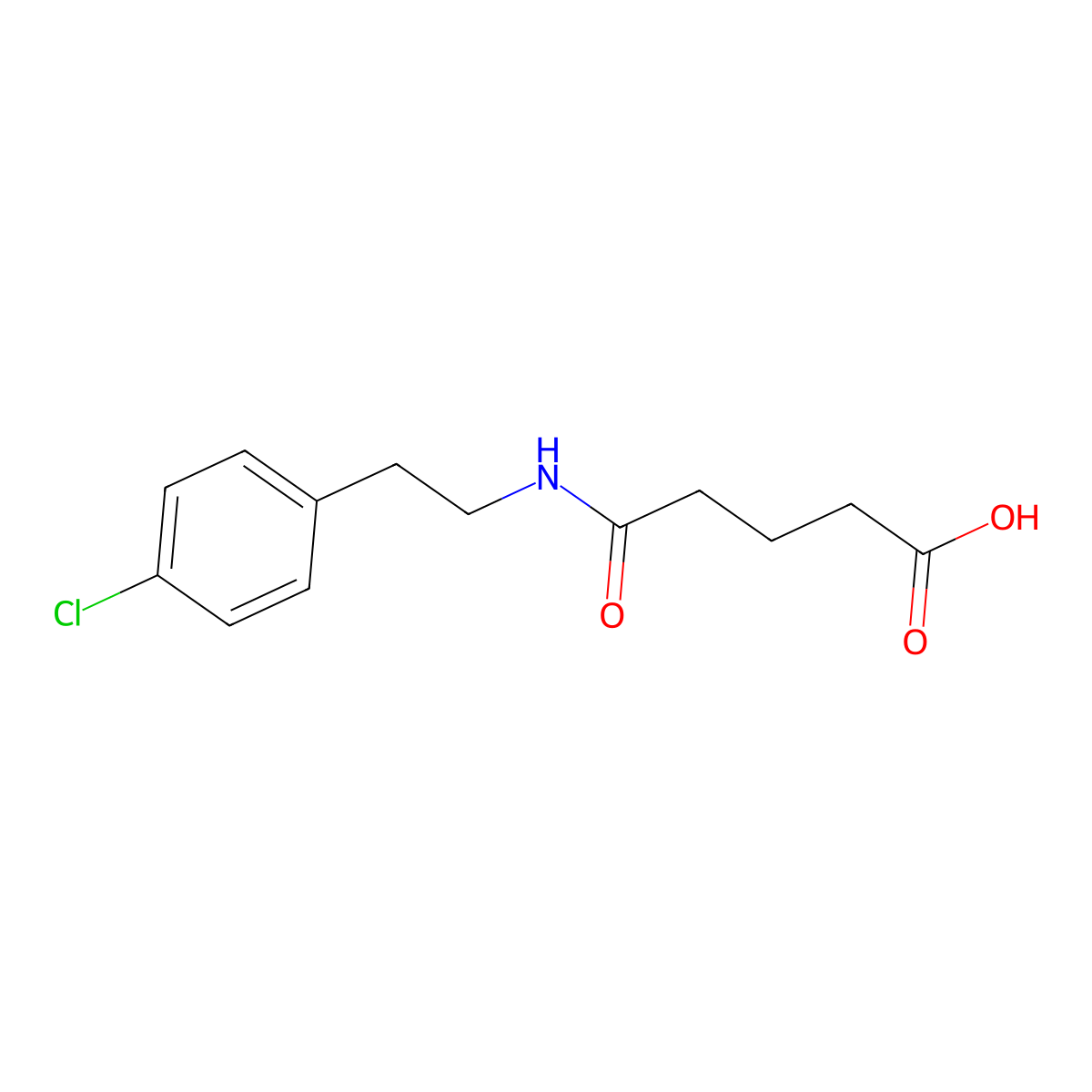 5-[2-(4-Chlorophenyl)ethylamino]-5-oxopentanoic acid molecular structure, CAS 646509-09-3