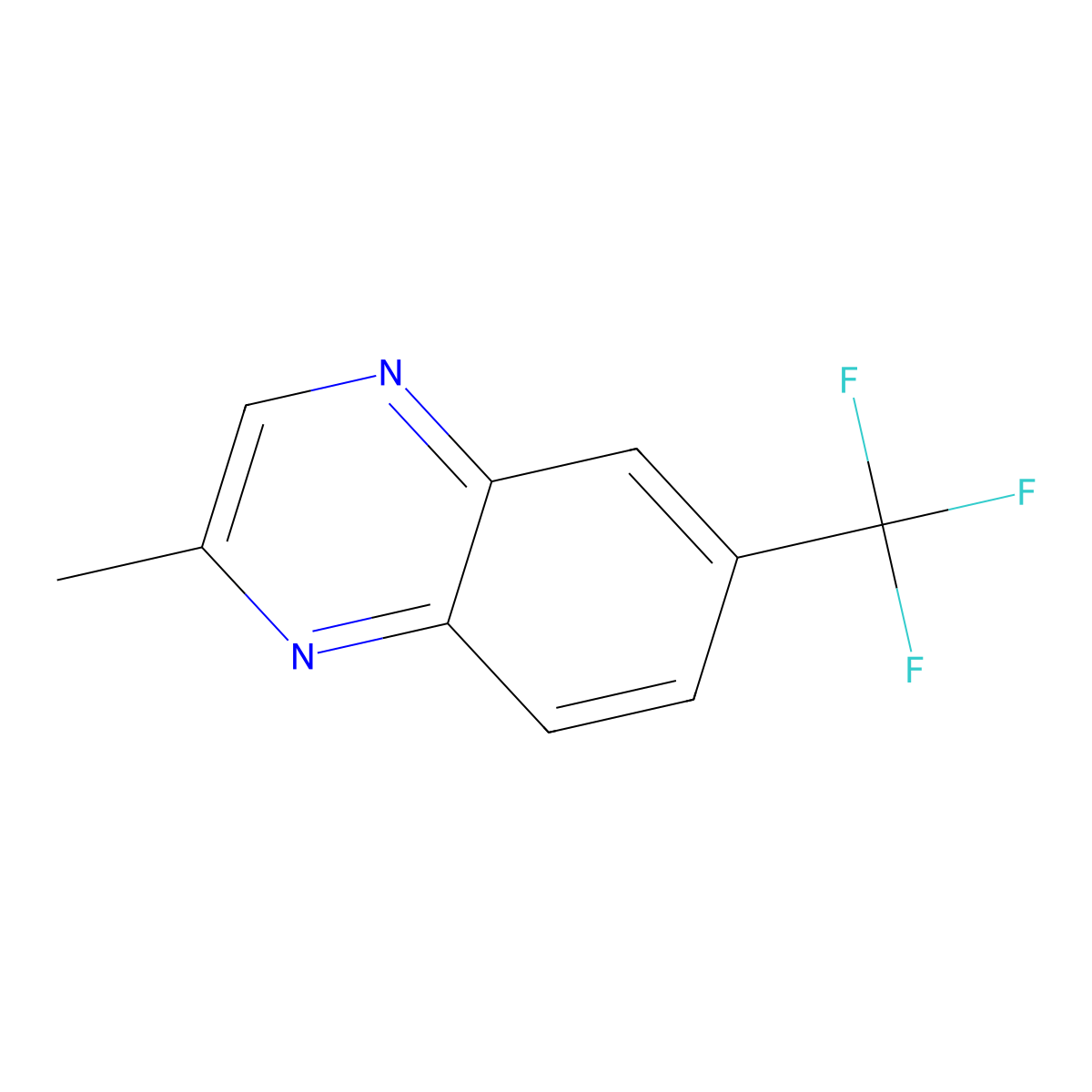 2-Methyl-6-(trifluoromethyl)quinoxaline molecular structure, CAS 646512-72-3