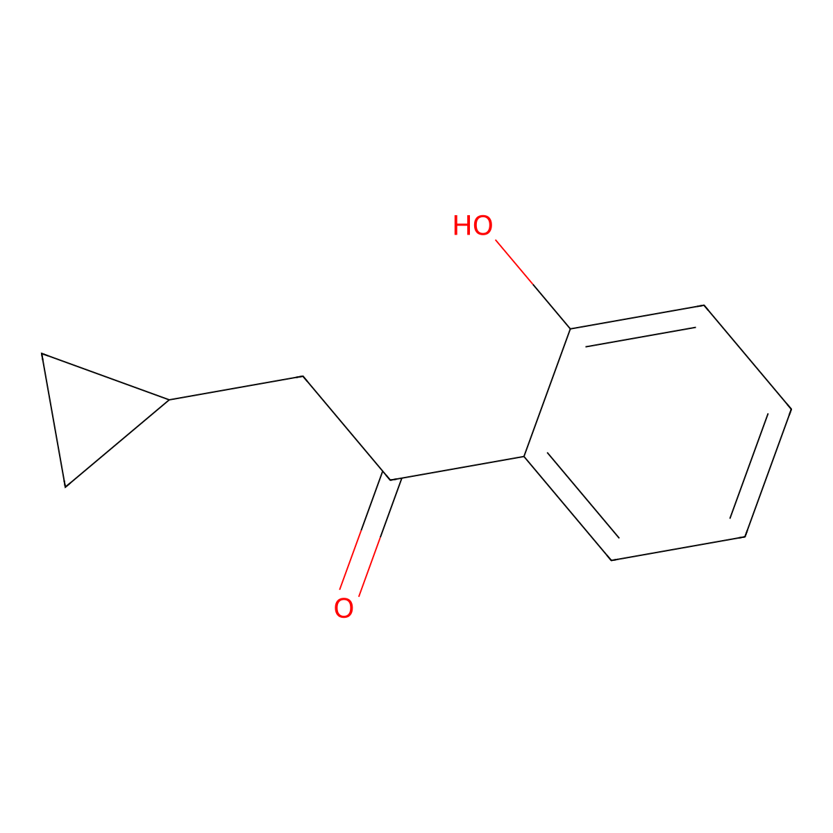 2-Cyclopropyl-1-(2-hydroxyphenyl)ethan-1-one molecular structure, CAS 646522-95-4