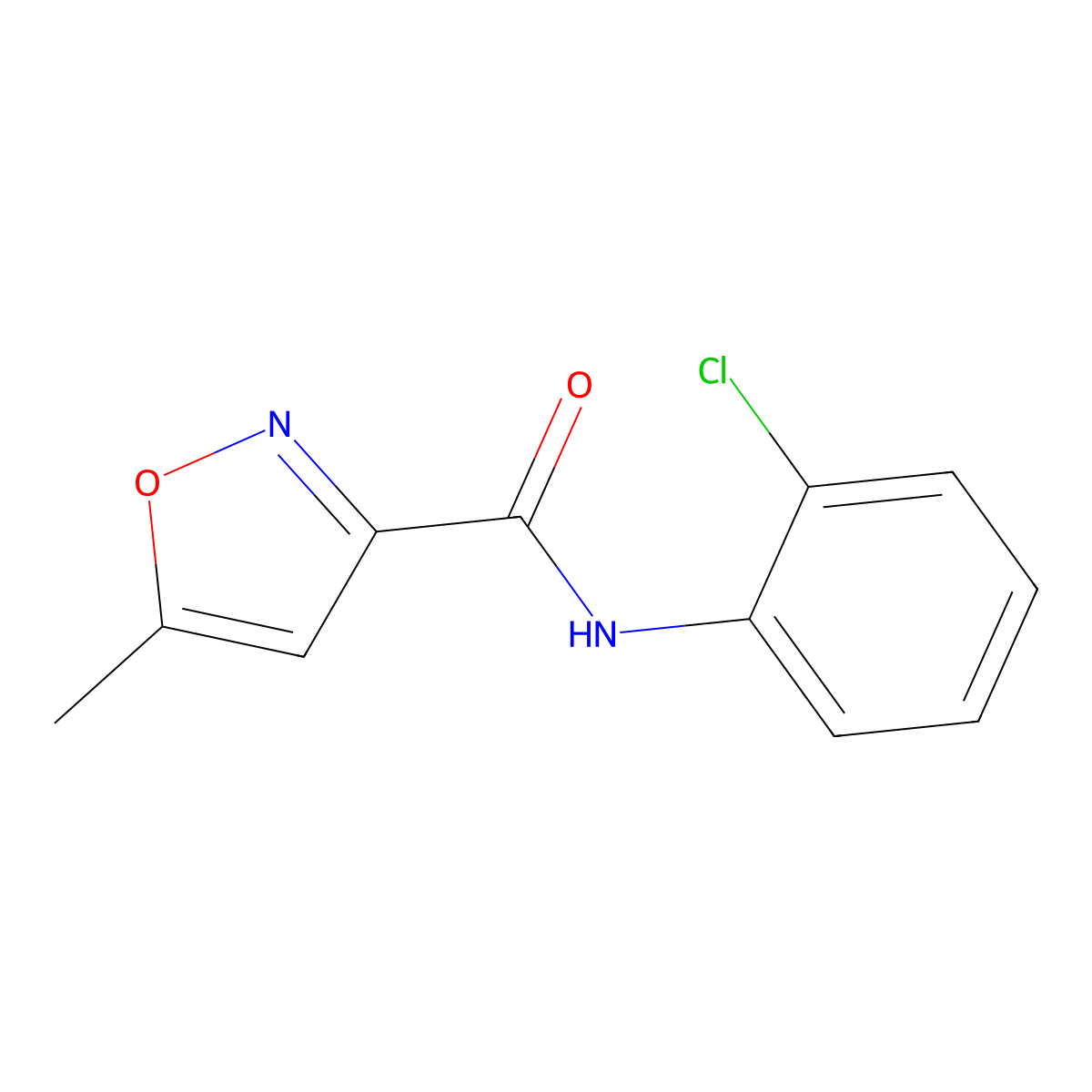 N-(2-chlorophenyl)-5-methyl-1,2-oxazole-3-carboxamide molecular structure, CAS 646530-34-9