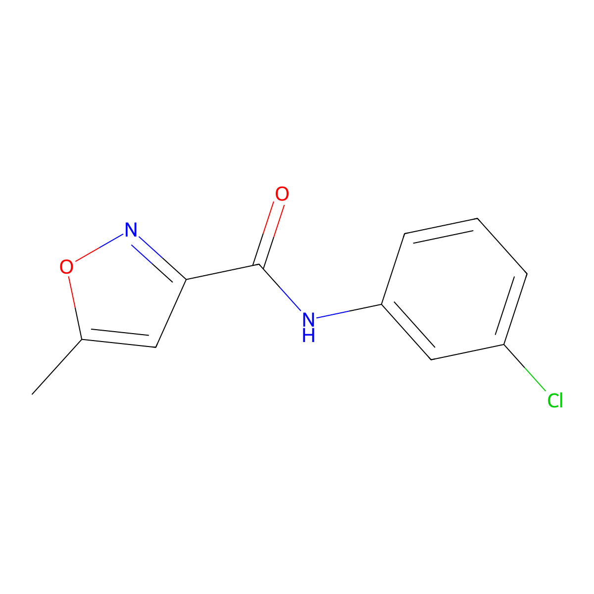 N-(3-chlorophenyl)-5-methyl-1,2-oxazole-3-carboxamide molecular structure, CAS 646530-35-0