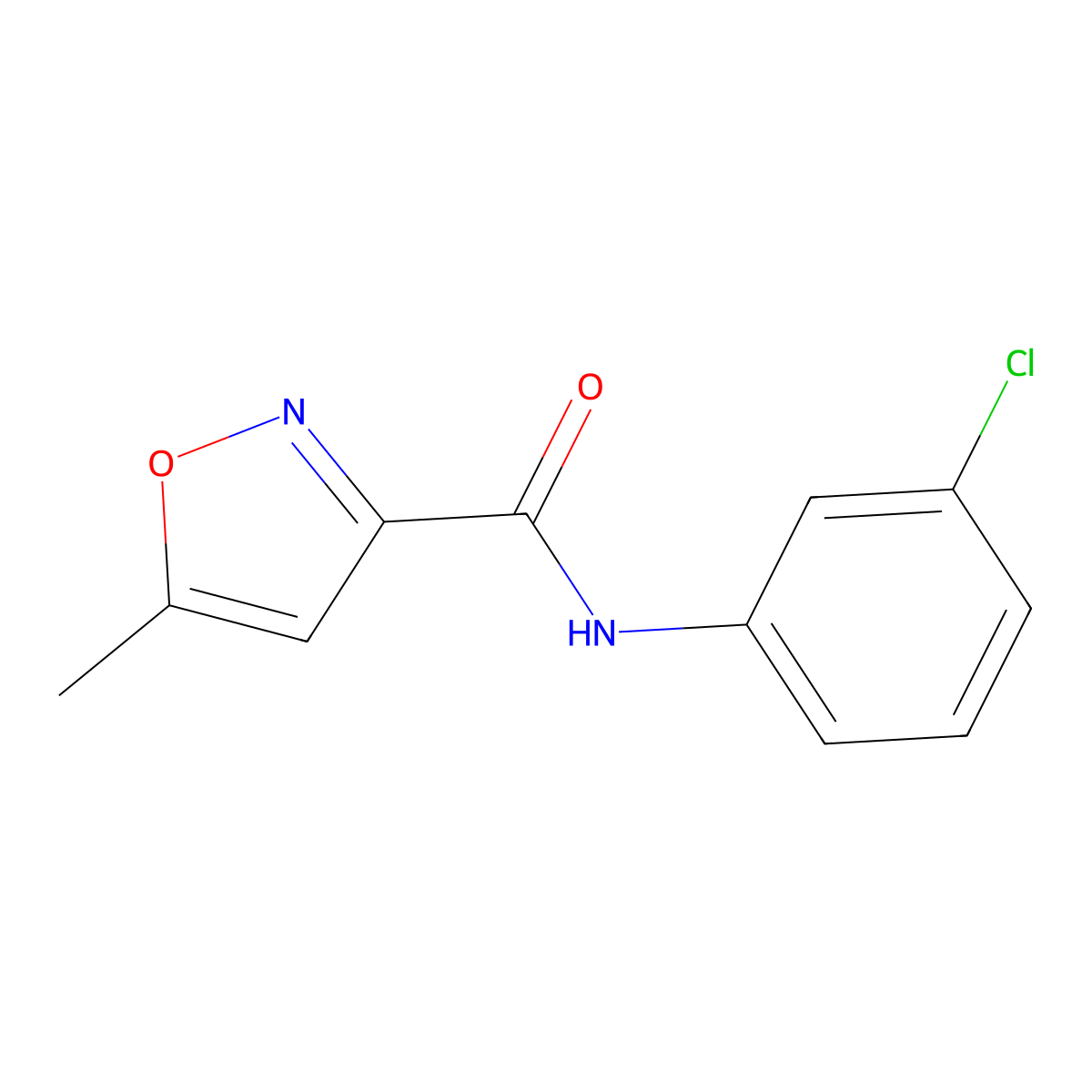N-(3-chlorophenyl)-5-methyl-1,2-oxazole-3-carboxamide molecular structure, CAS 646530-35-0