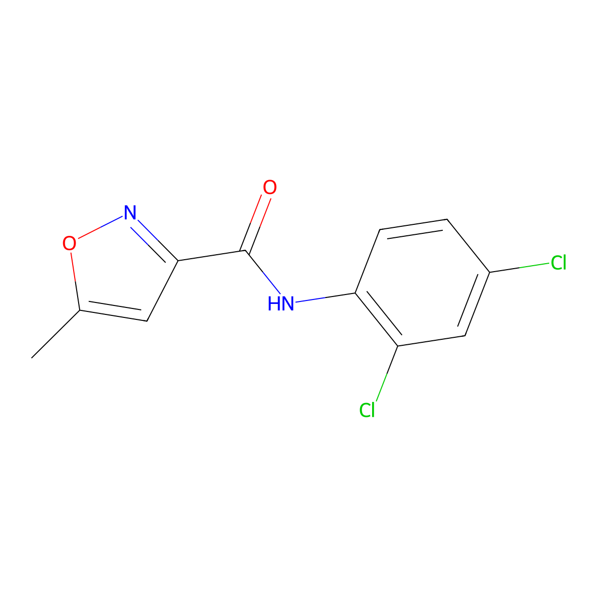 N-(2,4-dichlorophenyl)-5-methyl-1,2-oxazole-3-carboxamide molecular structure, CAS 646530-37-2