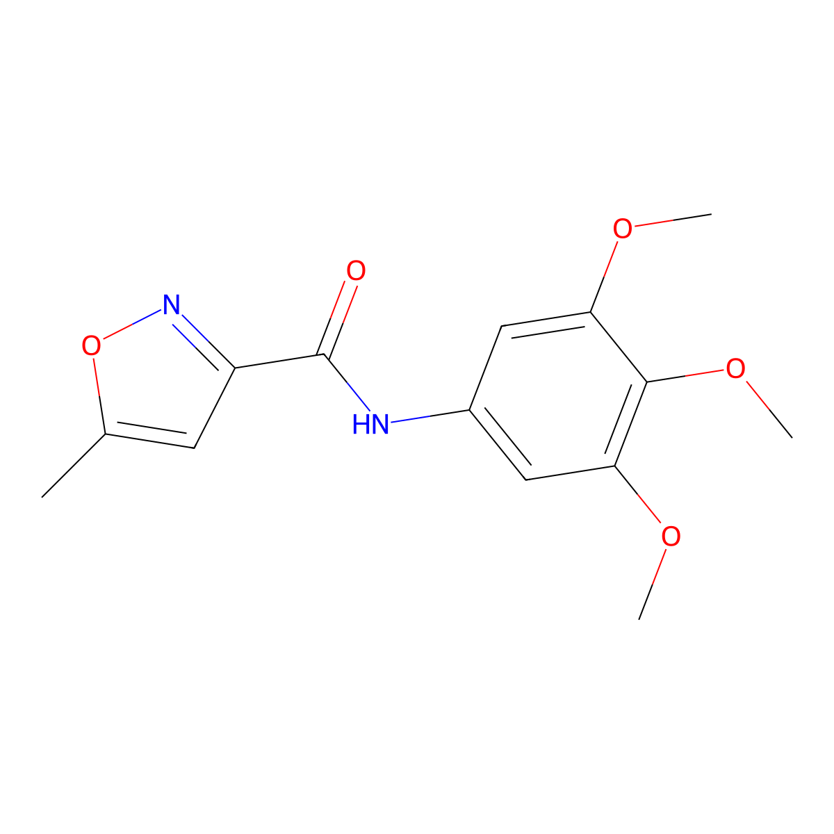 5-methyl-N-(3,4,5-trimethoxyphenyl)-1,2-oxazole-3-carboxamide molecular structure, CAS 646530-38-3