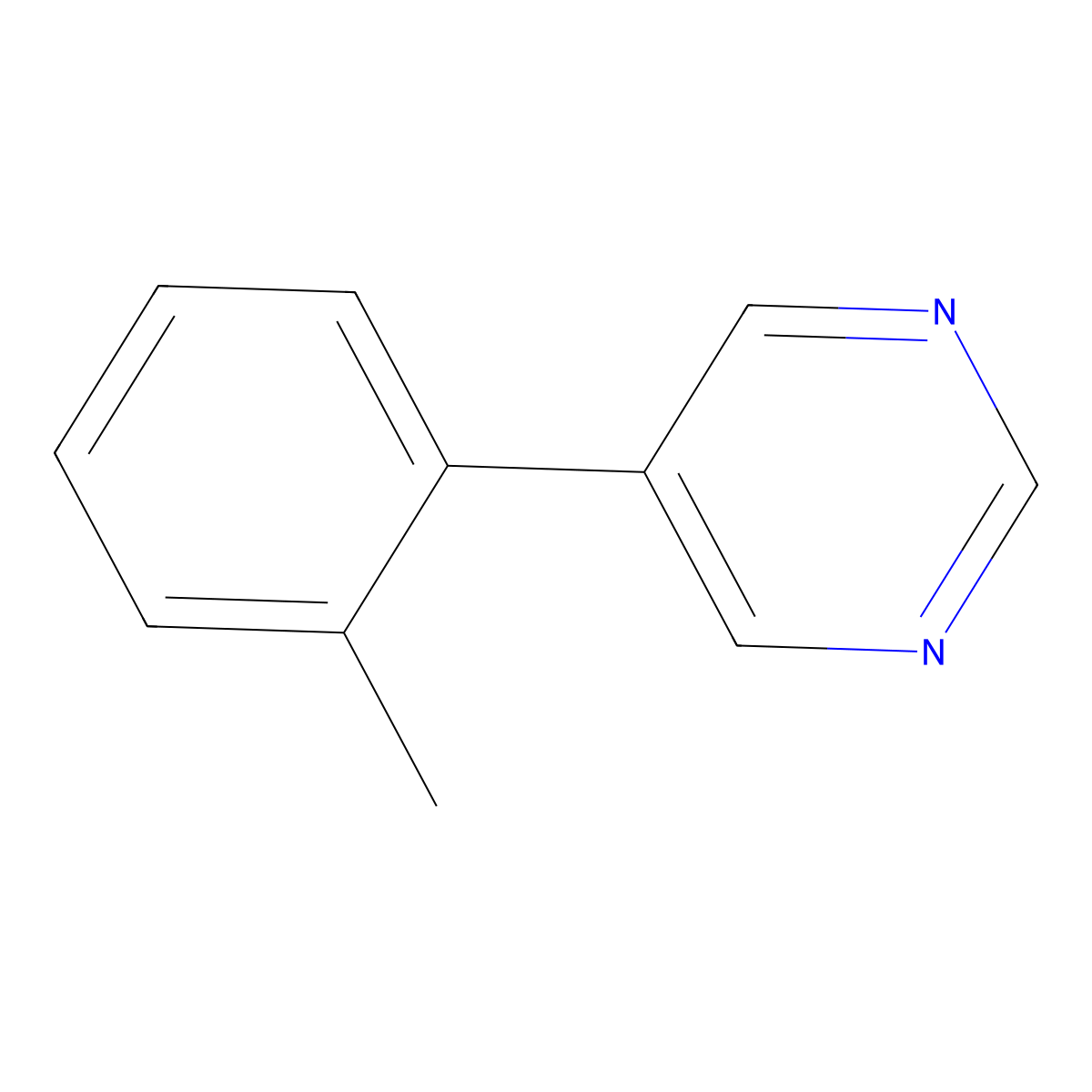 5-(2-Methylphenyl)pyrimidine molecular structure, CAS 646534-34-1