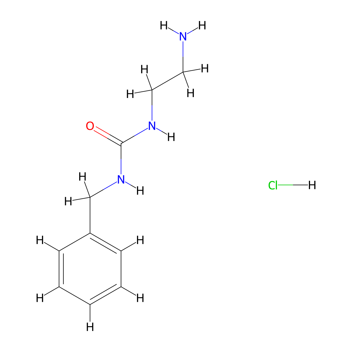 1-(2-Aminoethyl)-3-benzylurea hydrochloride molecular structure, CAS 646536-50-7