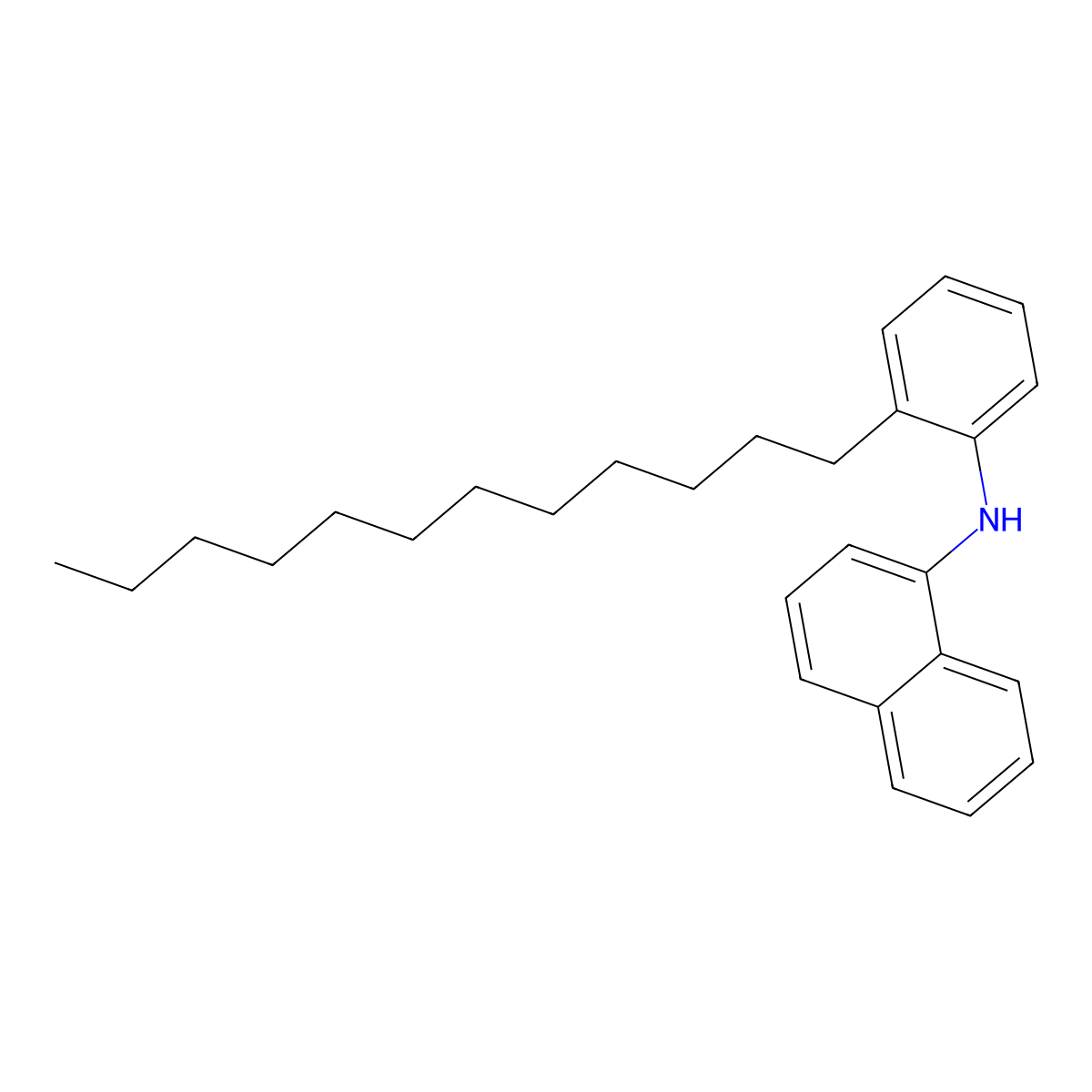 1-Naphthalenamine, N-(dodecylphenyl)- molecular structure, CAS 64654-05-3