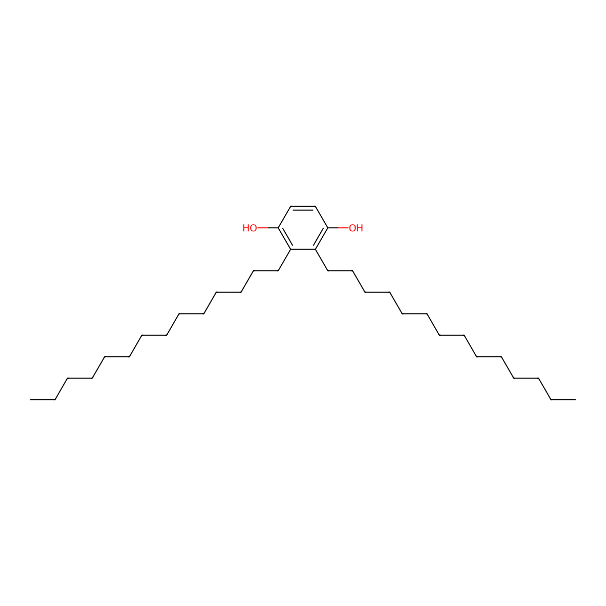 1,4-Benzenediol, ditetradecyl- molecular structure, CAS 64654-06-4