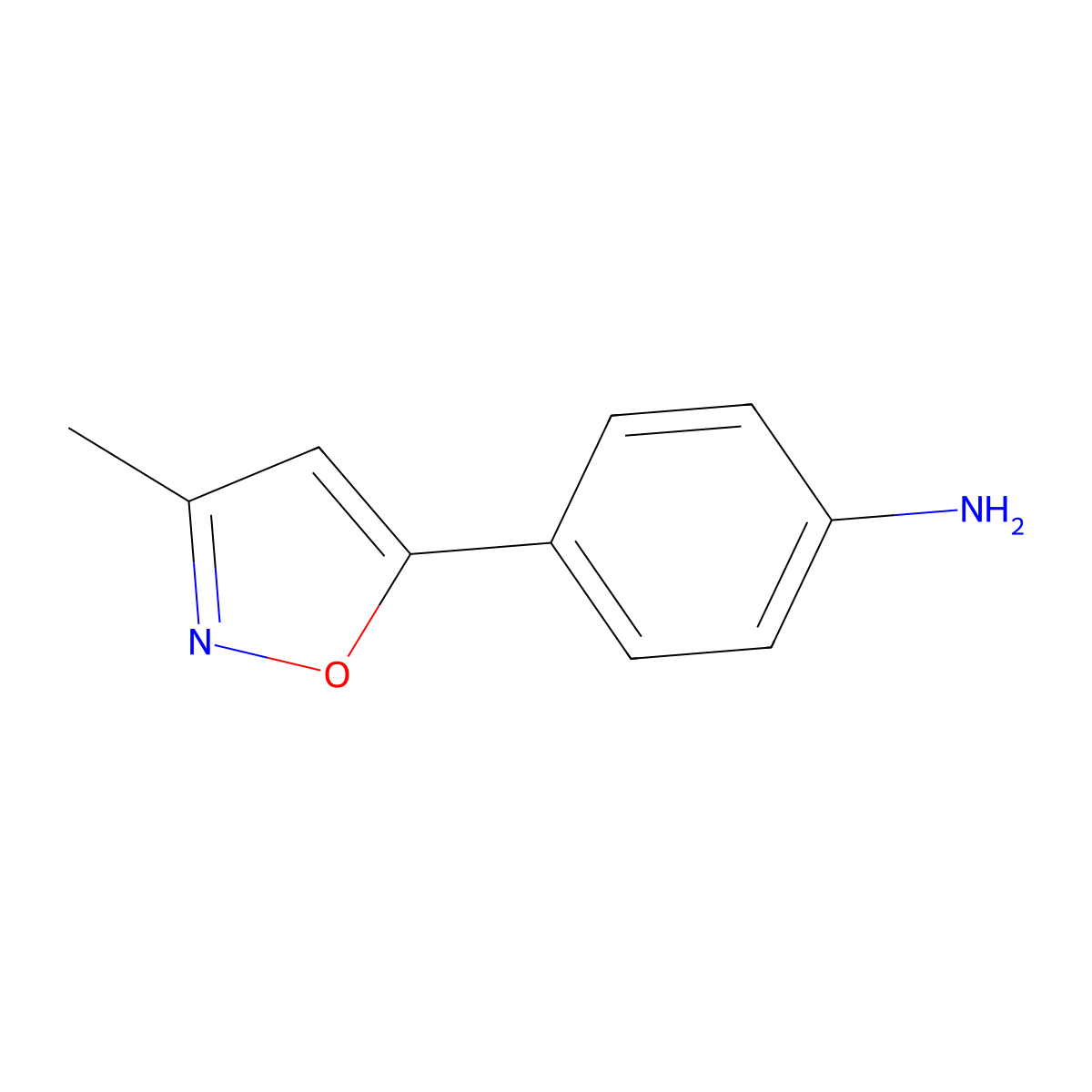 3-Methyl-5-(4-aminophenyl)isoxazole molecular structure, CAS 64656-94-6