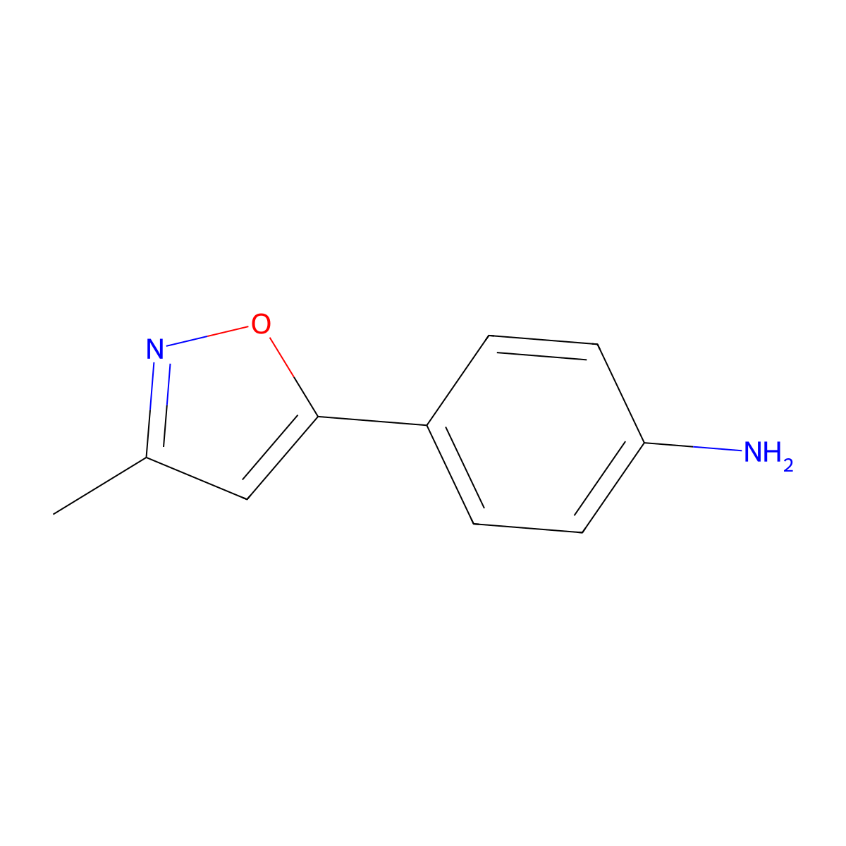 3-Methyl-5-(4-aminophenyl)isoxazole molecular structure, CAS 64656-94-6