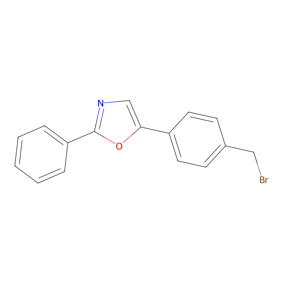 5-(4-(Bromomethyl)phenyl)-2-phenyloxazole molecular structure, CAS 64661-07-0