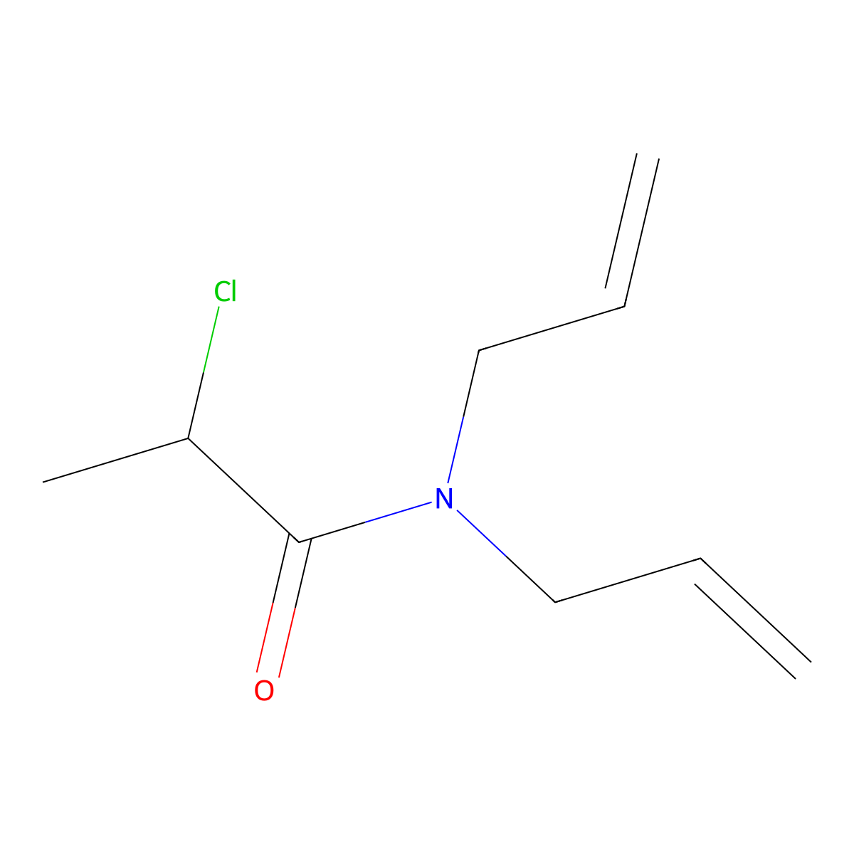 2-chloro-N,N-bis(prop-2-en-1-yl)propanamide molecular structure, CAS 64661-13-8