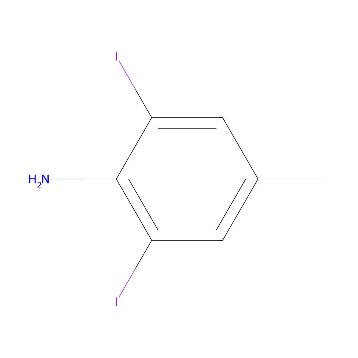 2,6-Diiodo-4-methylaniline molecular structure, CAS 64662-57-3