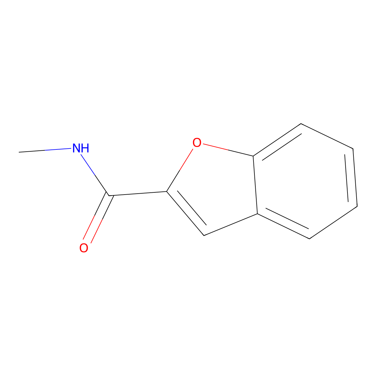 2-Benzofurancarboxamide, N-methyl- molecular structure, CAS 64663-59-8
