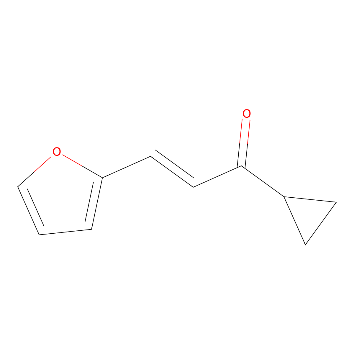 1-Cyclopropyl-3-(2-furanyl)-2-propen-1-one molecular structure, CAS 64663-74-7