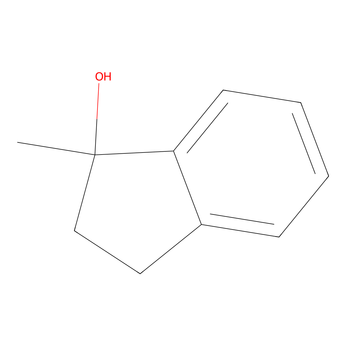 1-Methyl-2,3-dihydro-1H-inden-1-OL molecular structure, CAS 64666-42-8