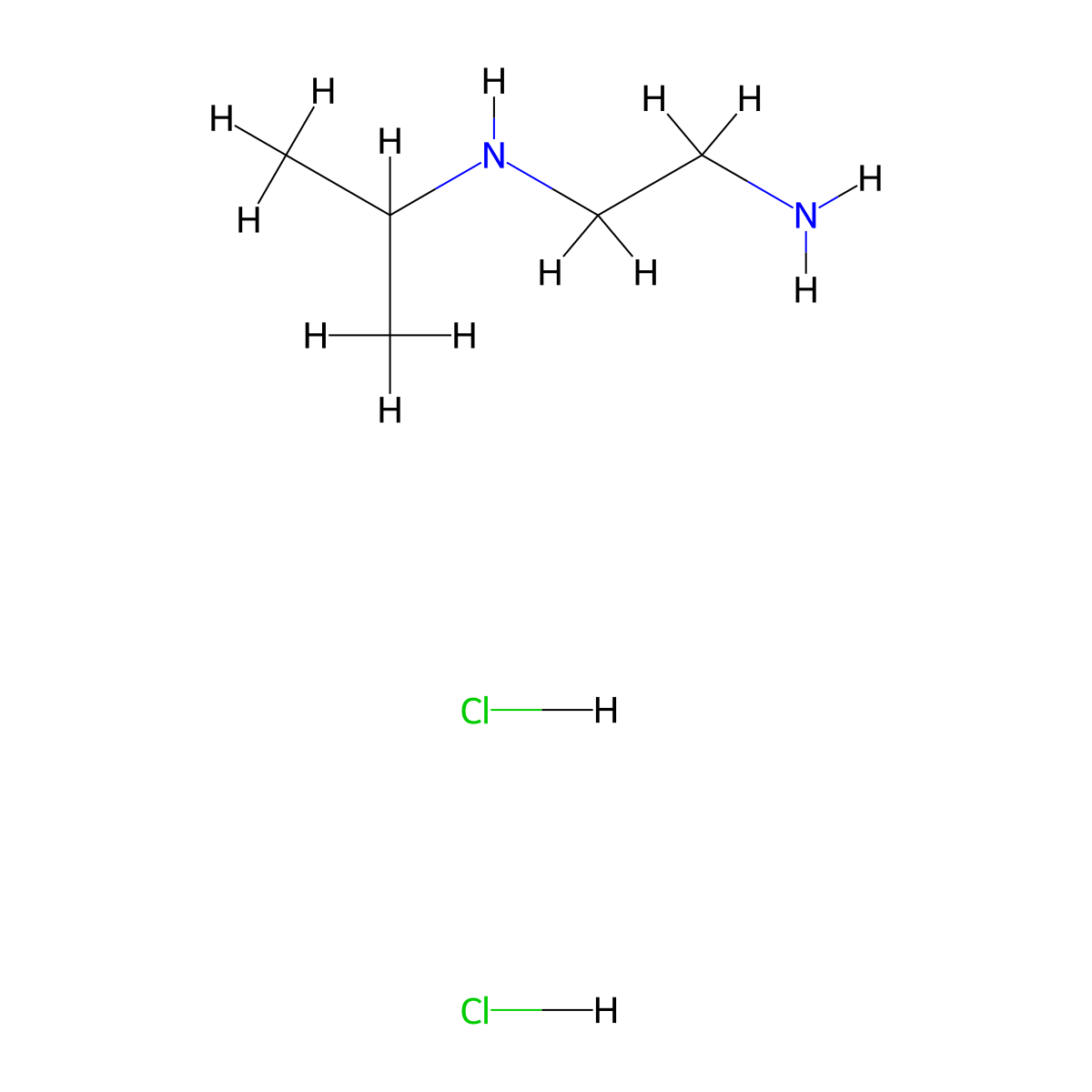 (2-Aminoethyl)(propan-2-yl)amine dihydrochloride molecular structure, CAS 64670-89-9