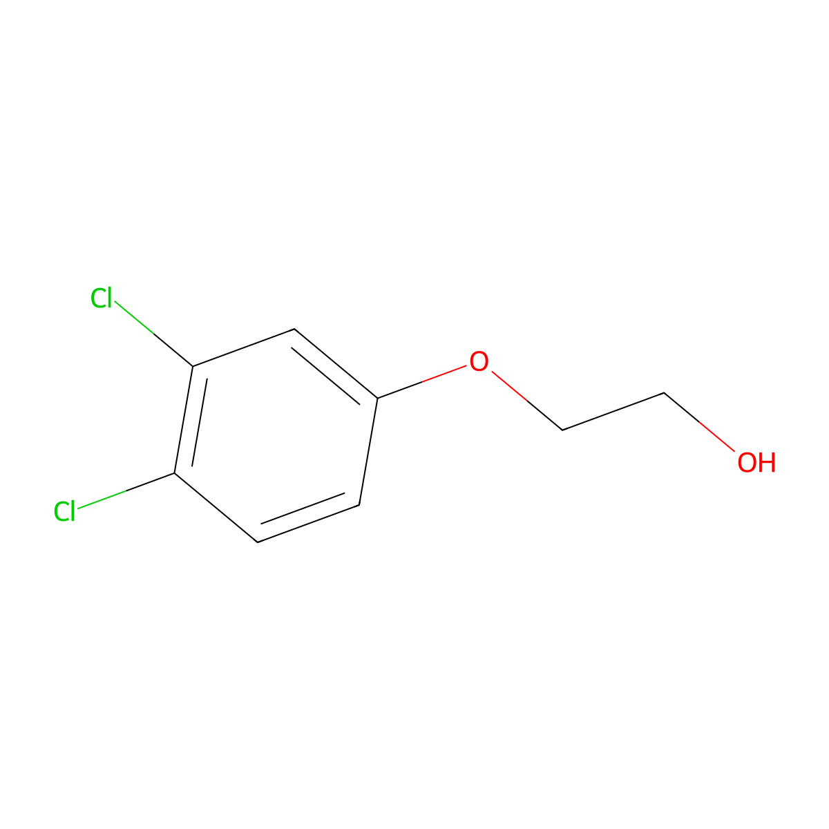 Ethanol, 2-(3,4-dichlorophenoxy)- molecular structure, CAS 64673-07-0