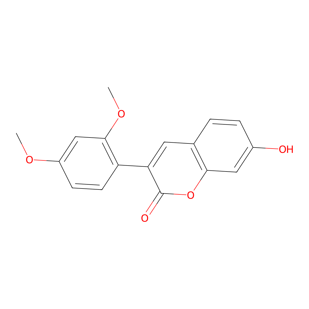 3-(2,4-dimethoxyphenyl)-7-hydroxy-2H-chromen-2-one molecular structure, CAS 6468-58-2