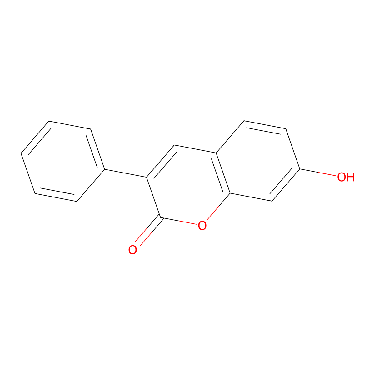 7-hydroxy-3-phenyl-2H-chromen-2-one molecular structure, CAS 6468-96-8