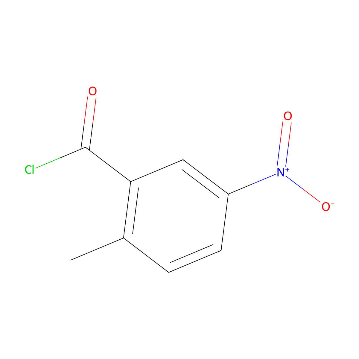 2-Methyl-5-nitrobenzoyl chloride molecular structure, CAS 64688-68-2