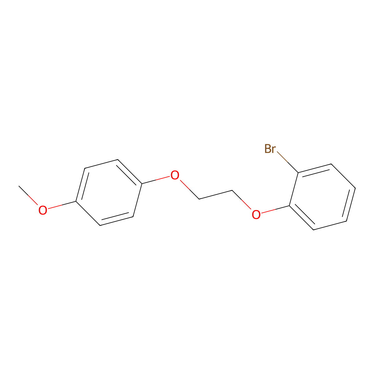 1-Bromo-2-[2-(4-methoxyphenoxy)ethoxy]benzene molecular structure, CAS 6469-31-4