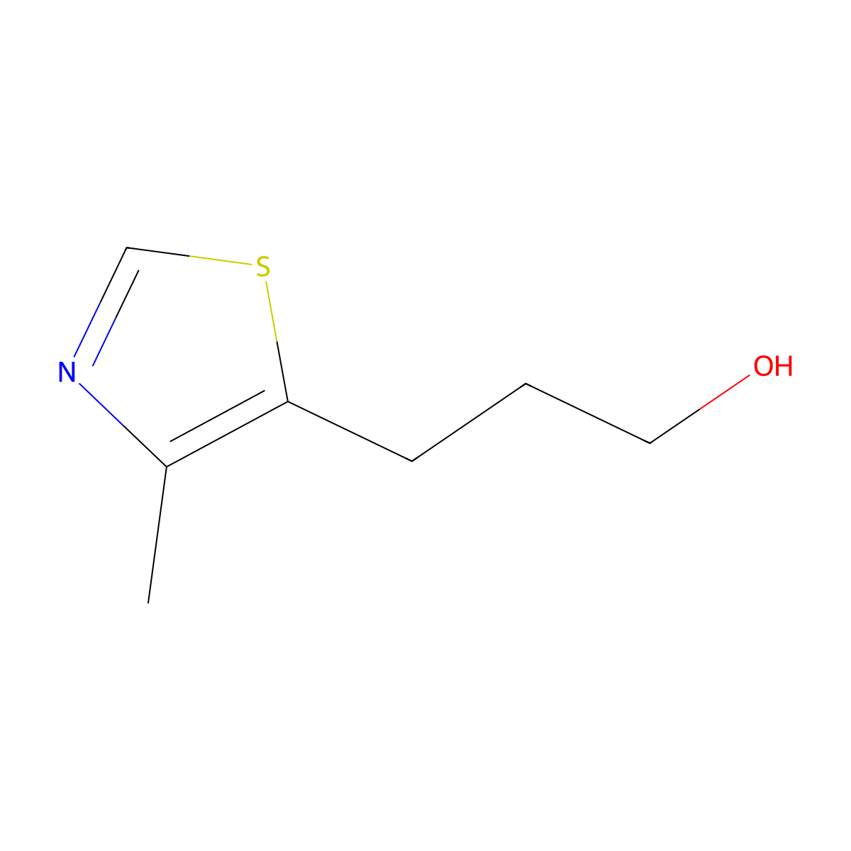 4-Methylthiazole-5-propanol molecular structure, CAS 6469-35-8