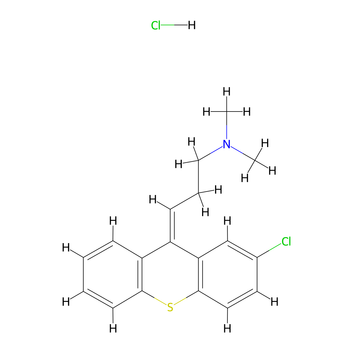 Chlorprothixene Hydrochloride molecular structure, CAS 6469-93-8