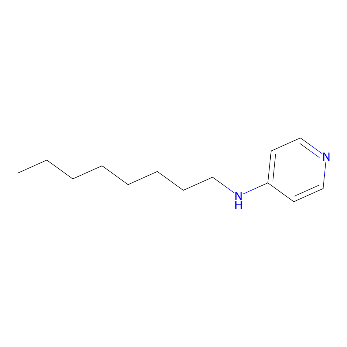 N-Octylpyridin-4-amine molecular structure, CAS 64690-19-3