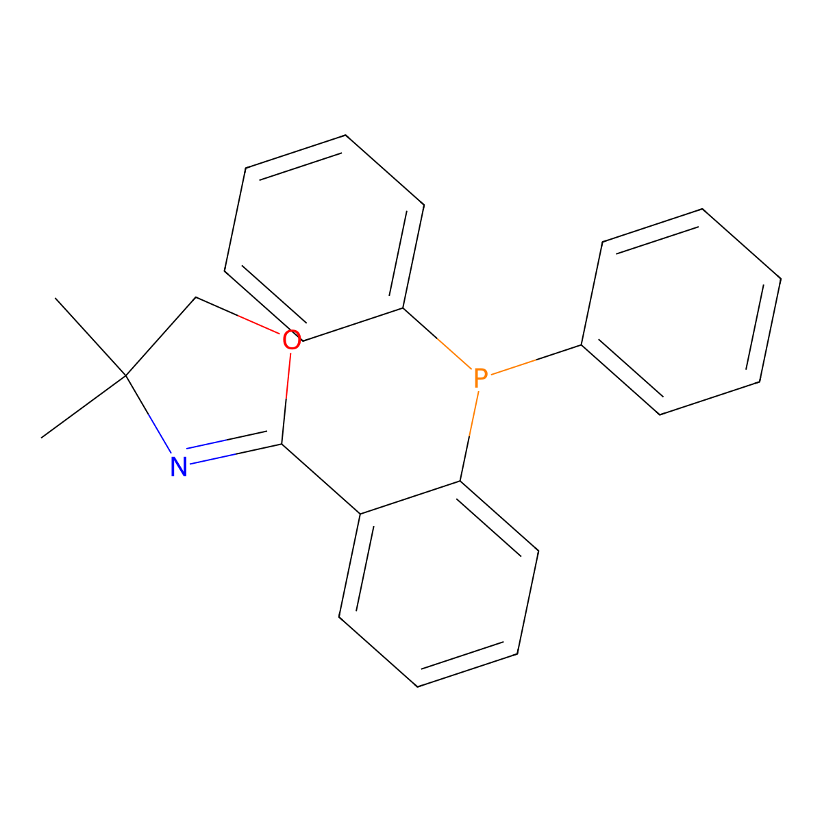 2-(2-(Diphenylphosphino)phenyl)-4,4-dimethyl-4,5-dihydrooxazole molecular structure, CAS 64691-33-4