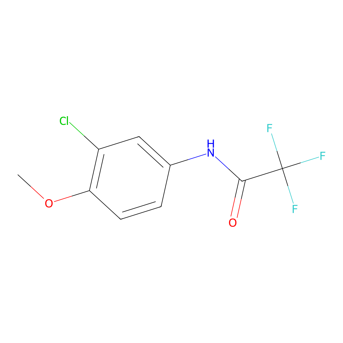N-(3-chloro-4-methoxyphenyl)-2,2,2-trifluoroacetamide molecular structure, CAS 64694-84-4