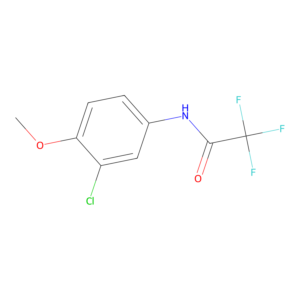 N-(3-chloro-4-methoxyphenyl)-2,2,2-trifluoroacetamide molecular structure, CAS 64694-84-4