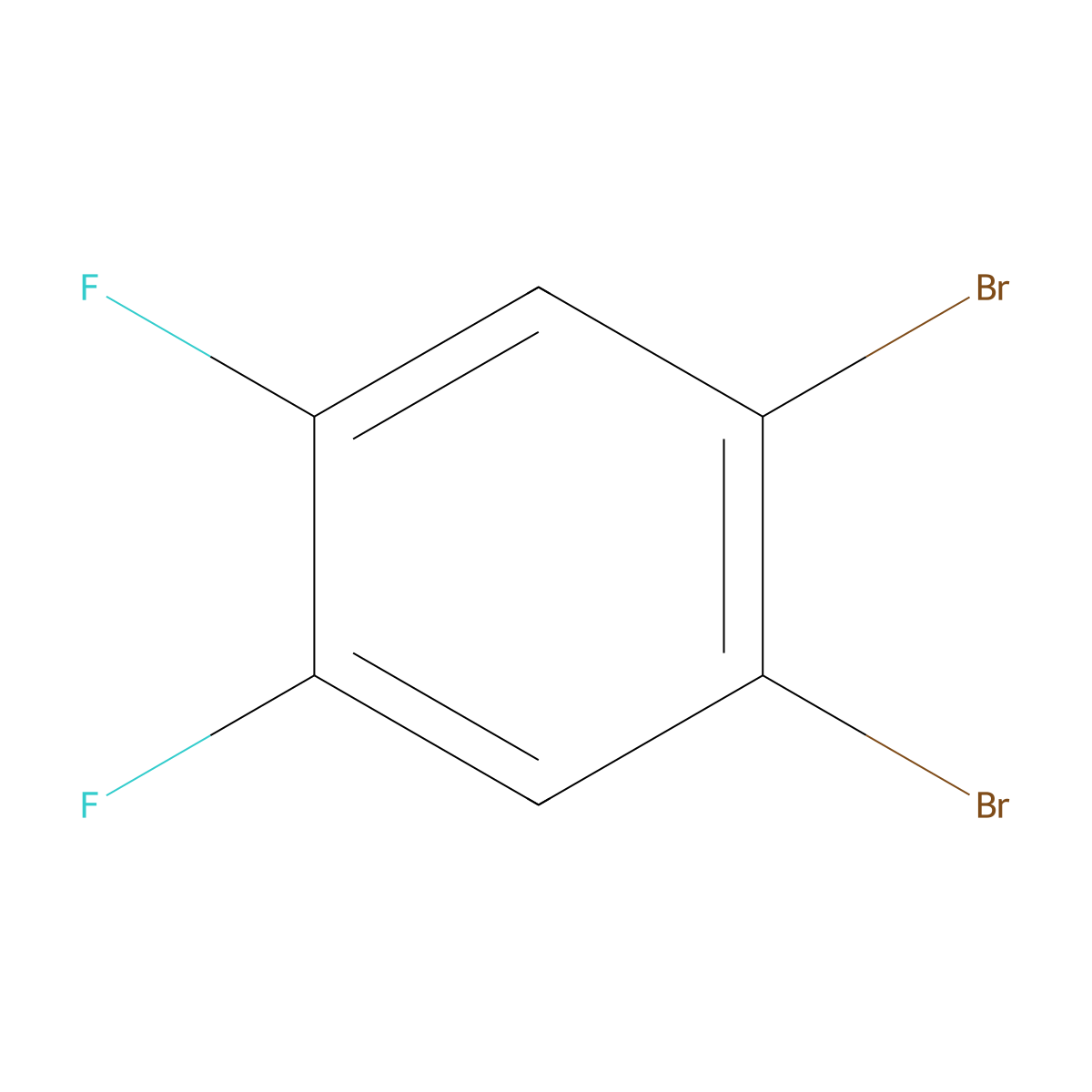 1,2-Dibromo-4,5-difluorobenzene molecular structure, CAS 64695-78-9