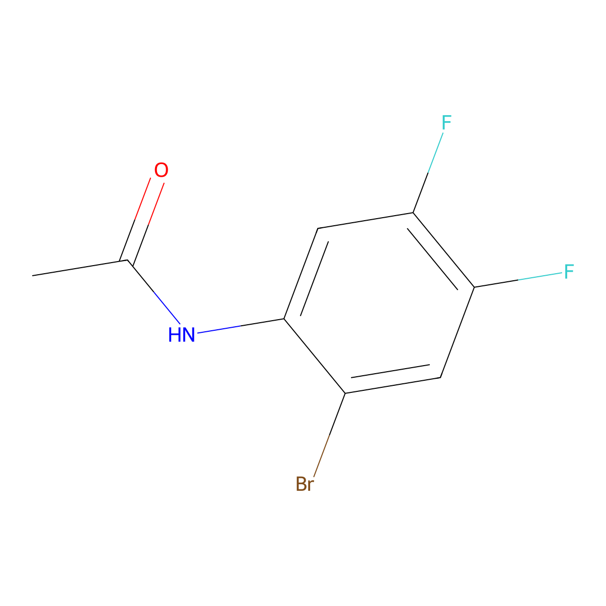 N-(2-Bromo-4,5-difluorophenyl)acetamide molecular structure, CAS 64695-81-4