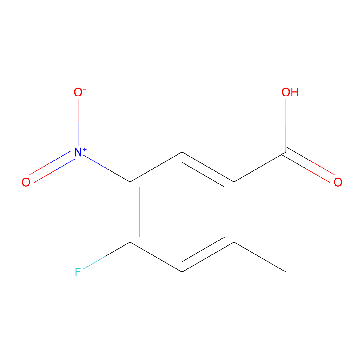 4-Fluoro-2-methyl-5-nitrobenzoic acid molecular structure, CAS 64695-92-7